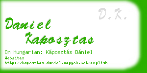 daniel kaposztas business card